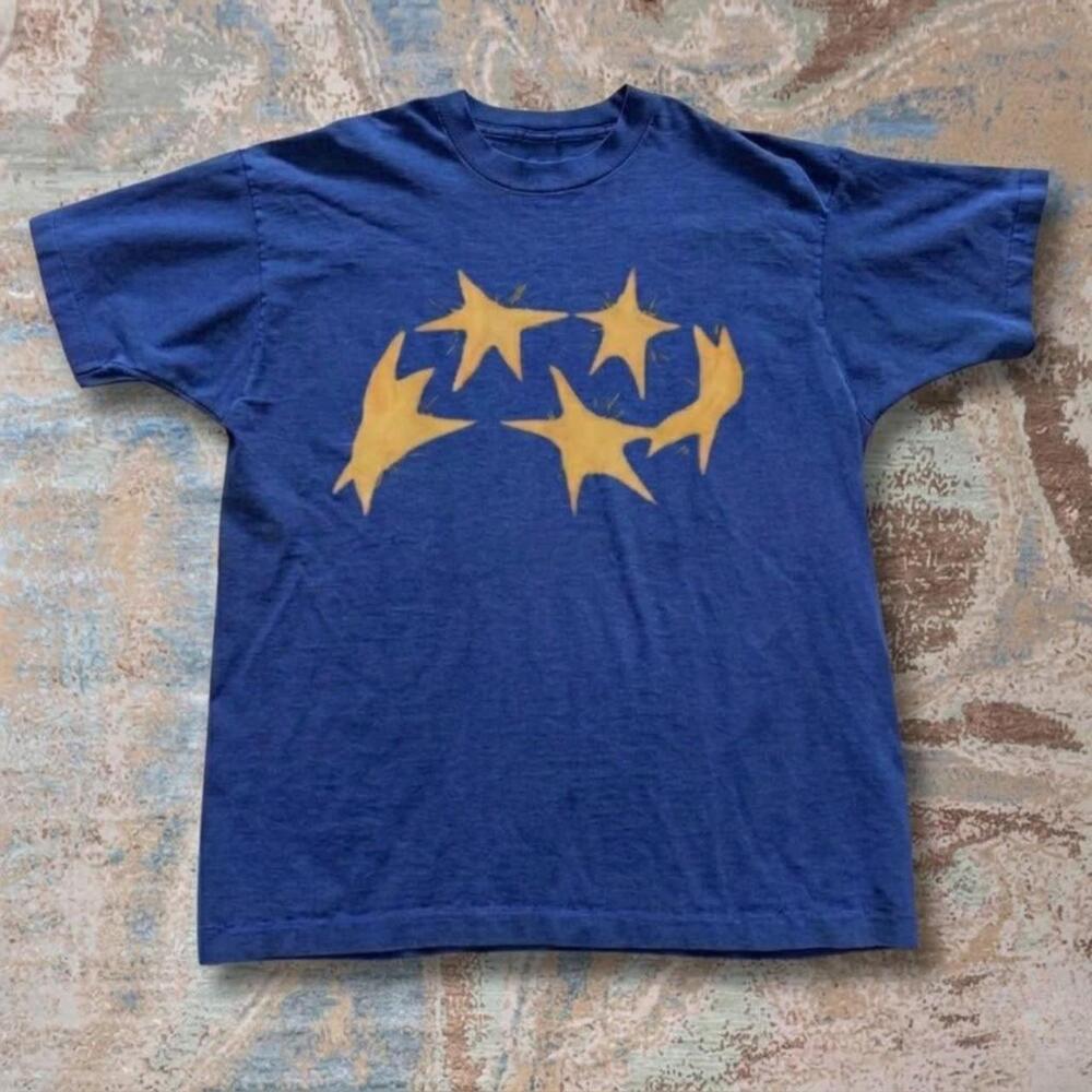 Yellow Five Stars Circle Graphic Tee